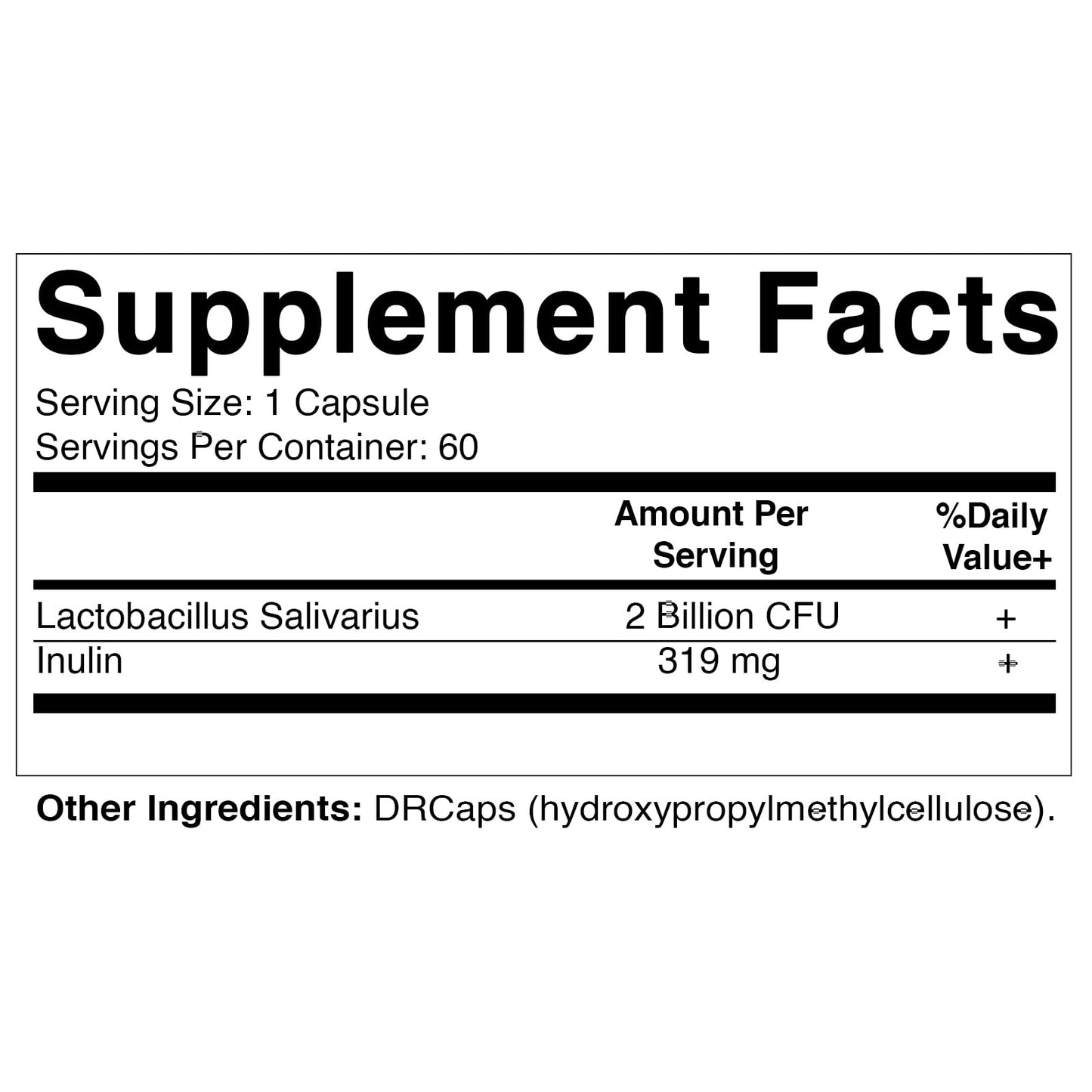 Vitamatic Lactobacillus Salivarius 2 Billion per DR Capsule - 60 Count - Digestive Support VitamaticUS supplements