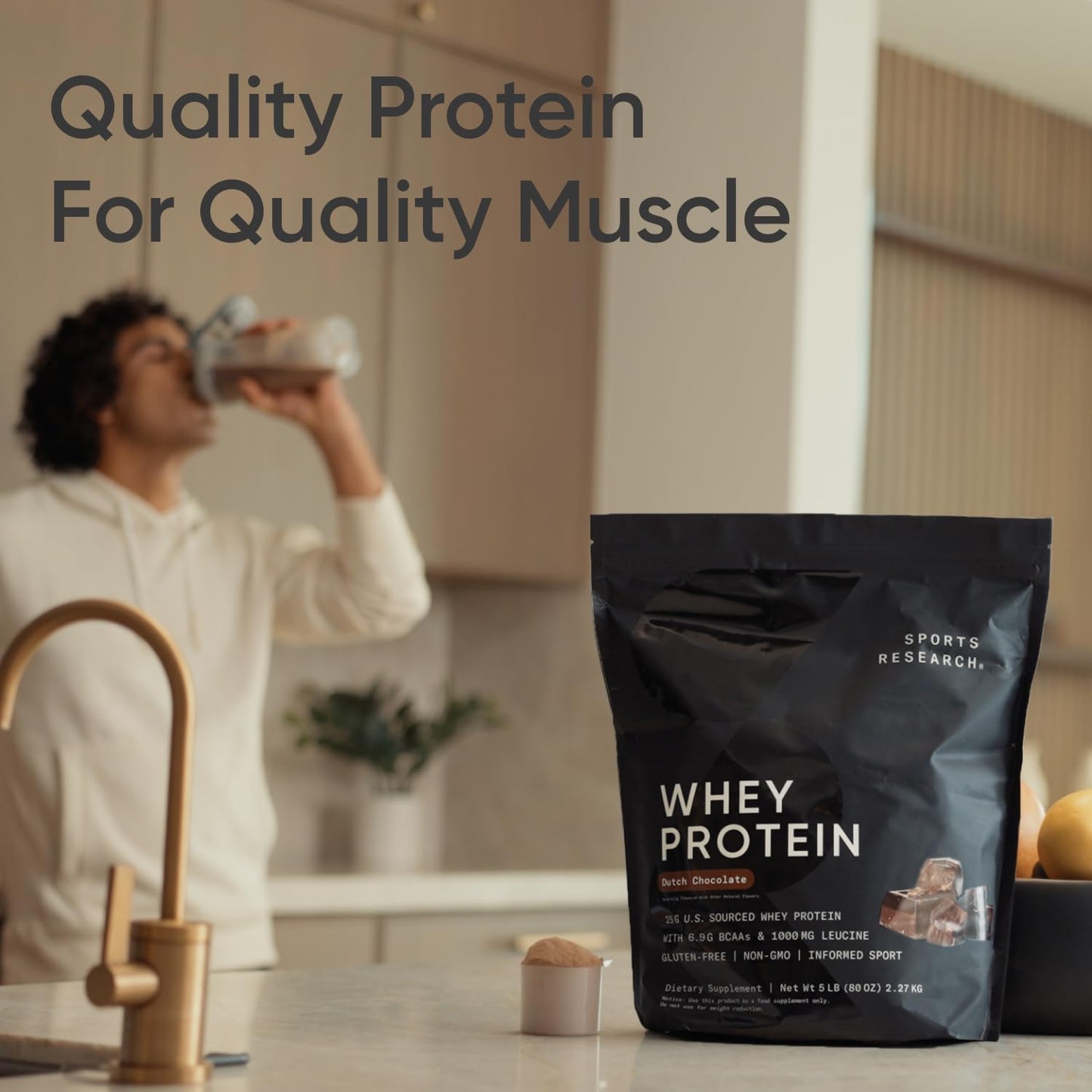 Sports Research Whey Protein Isolate - Sports Nutrition Protein Powder 25g per Serving Sports ResearchUS supplements