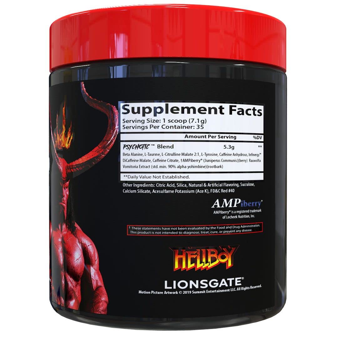 Insane Labz Psychotic, High Stimulant Pre Workout Powder, Extreme Lasting Energy Insane LabzUS supplements