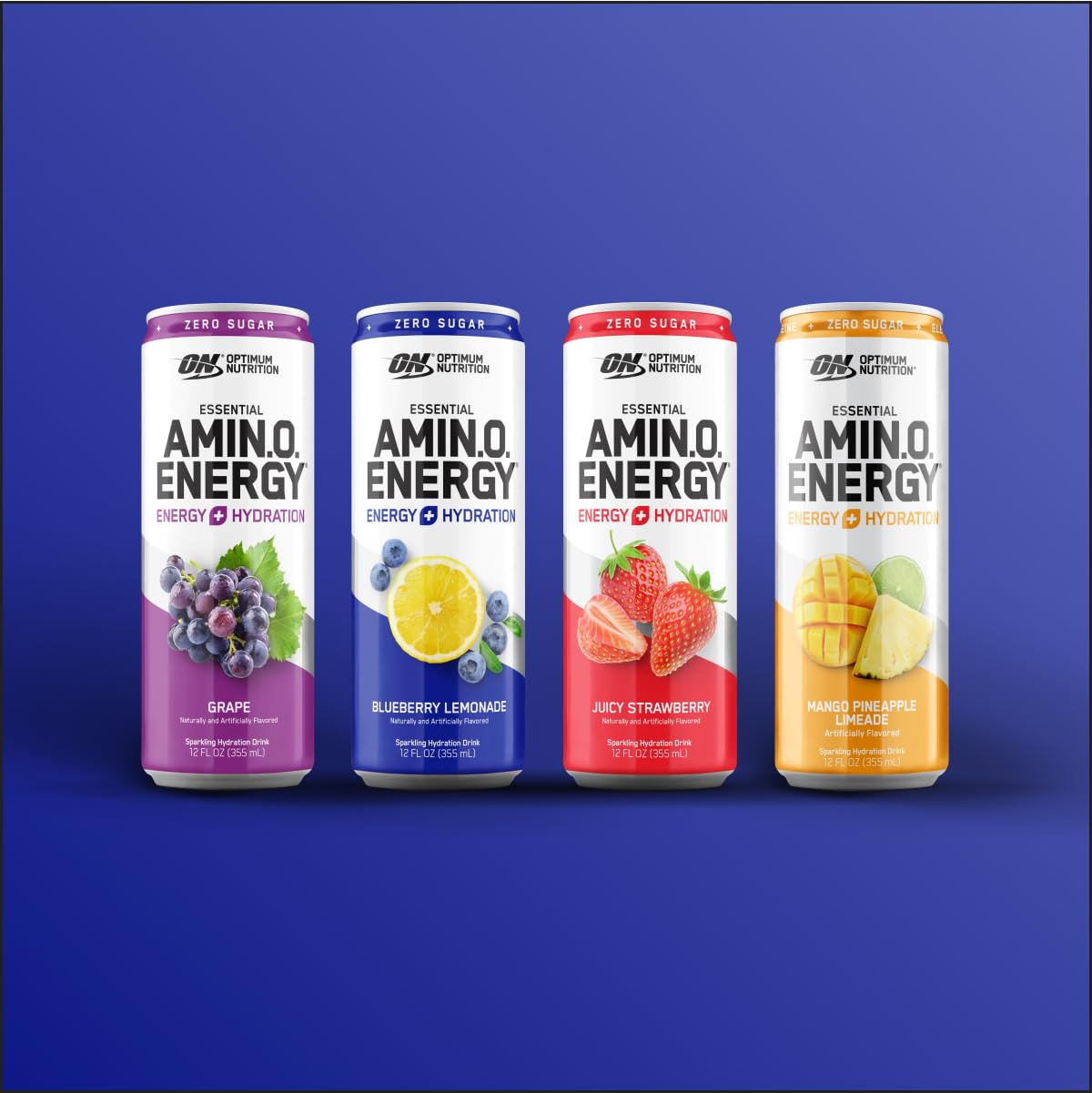 Optimum Nutrition Amino Energy Sparkling Hydration Drink, Electrolytes, Caffeine, Amino Optimum NutritionUS supplements