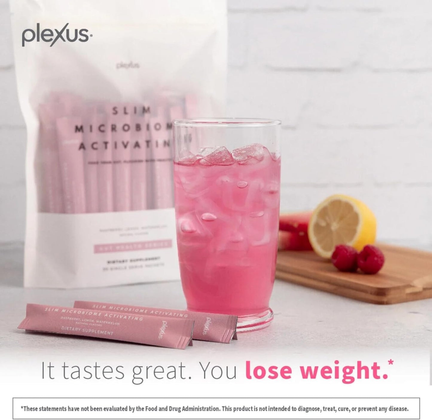 Plexus Slim Microbiome Pink Drink Mix, 30 Servings (Raspberry, Lemon, and Watermelon GenericUS supplements