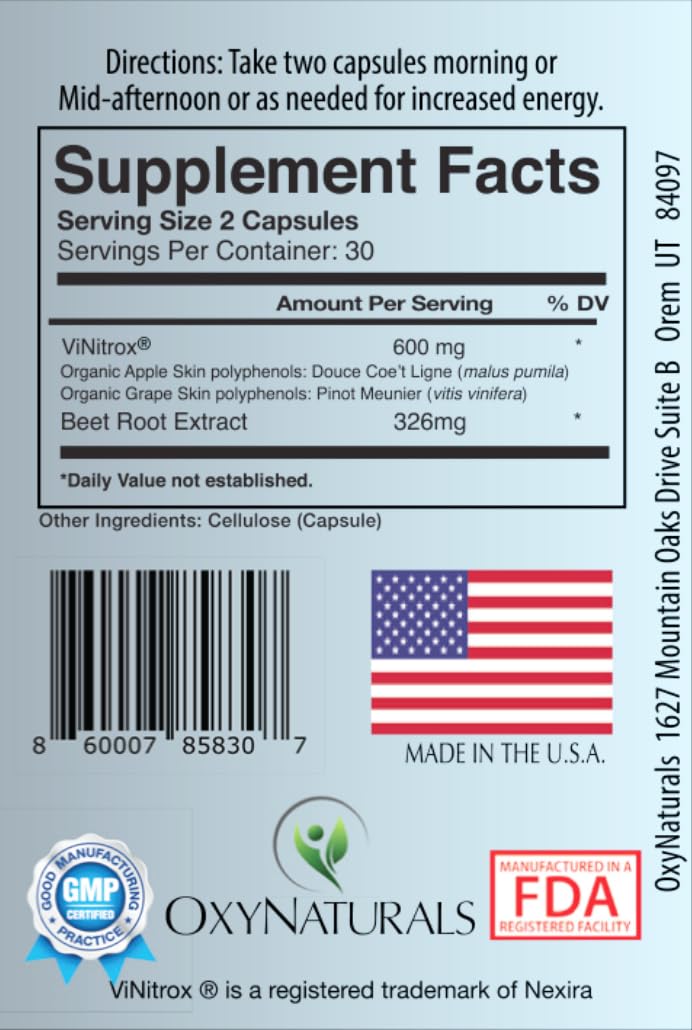 OxyBoost - Nitric Oxide Supplement (1 Bottle - 30 Servings) OxyNaturalsUS supplements