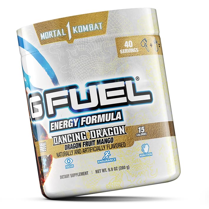 G fuel Mortal Kombat Dancing Dragon Energy Powder, Sugar Free, Clean Caffeine Focus G fuelUS supplements