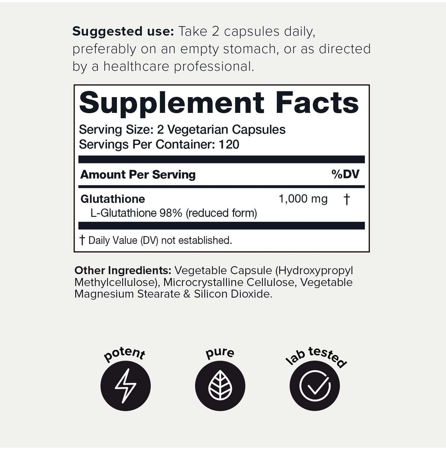 Toniiq Ultra High Strength Glutathione Capsules - 1000mg Concentrated Formula - 98%+ ToniiqUS supplements
