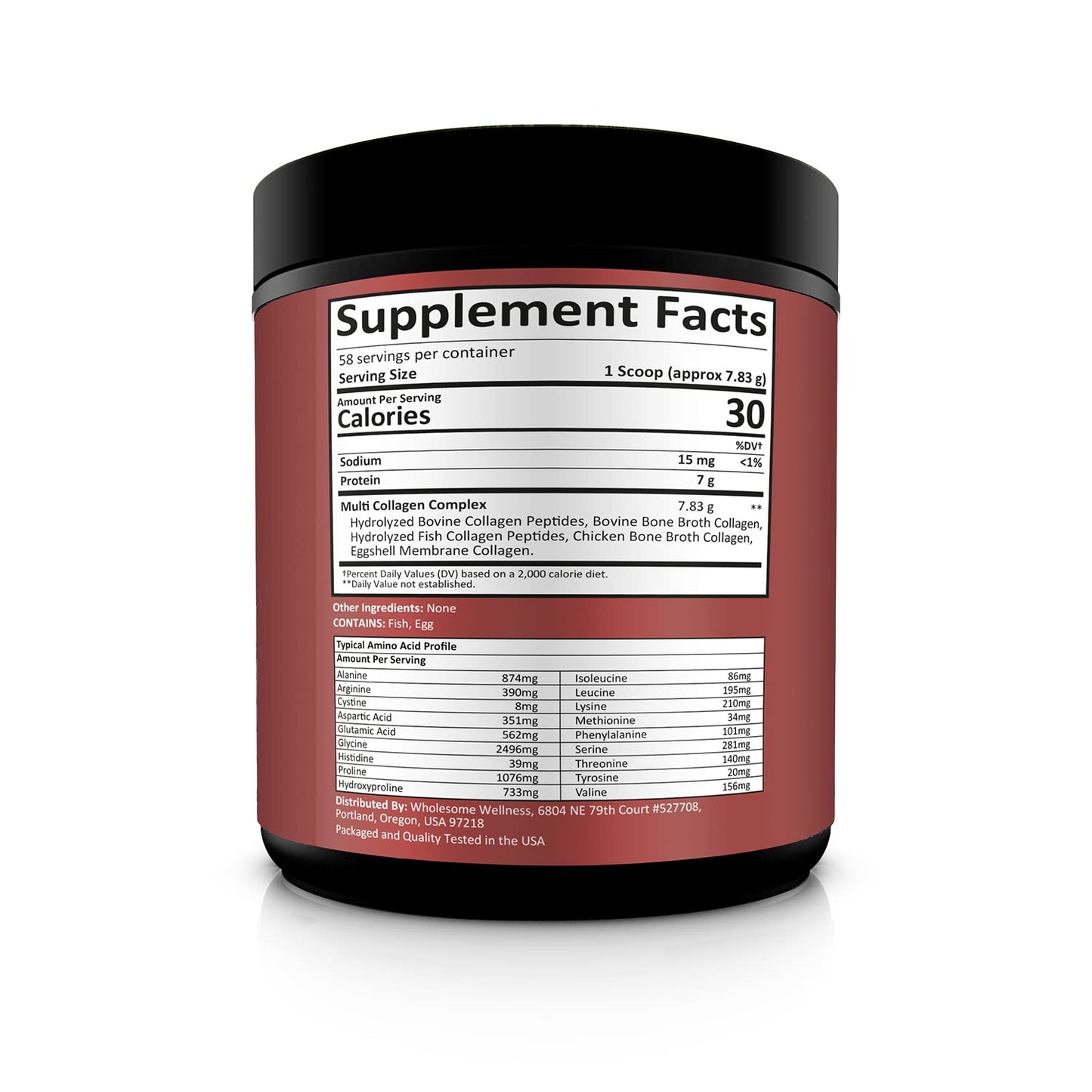 Multi Collagen Protein Powder Hydrolyzed (Type I II III V X) Grass-Fed All-in-One Super Wholesome WellnessUS supplements