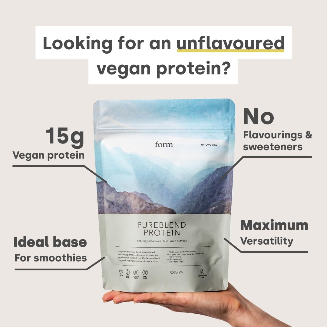 Form Pureblend Protein - Unflavoured and Unsweetened Vegan Protein Powder FormUS supplements