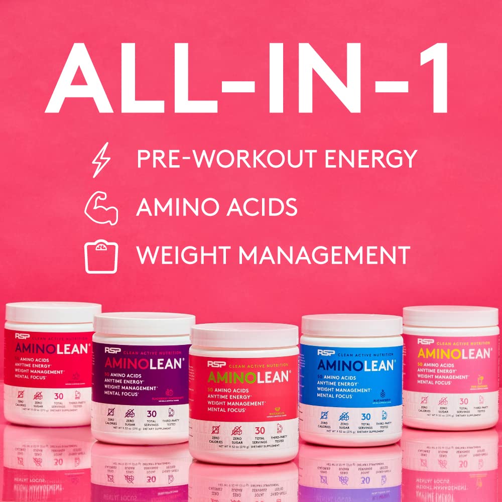 RSP NUTRITION AminoLean Pre Workout Powder, Amino Energy & Weight Management RSP NUTRITIONUS supplements