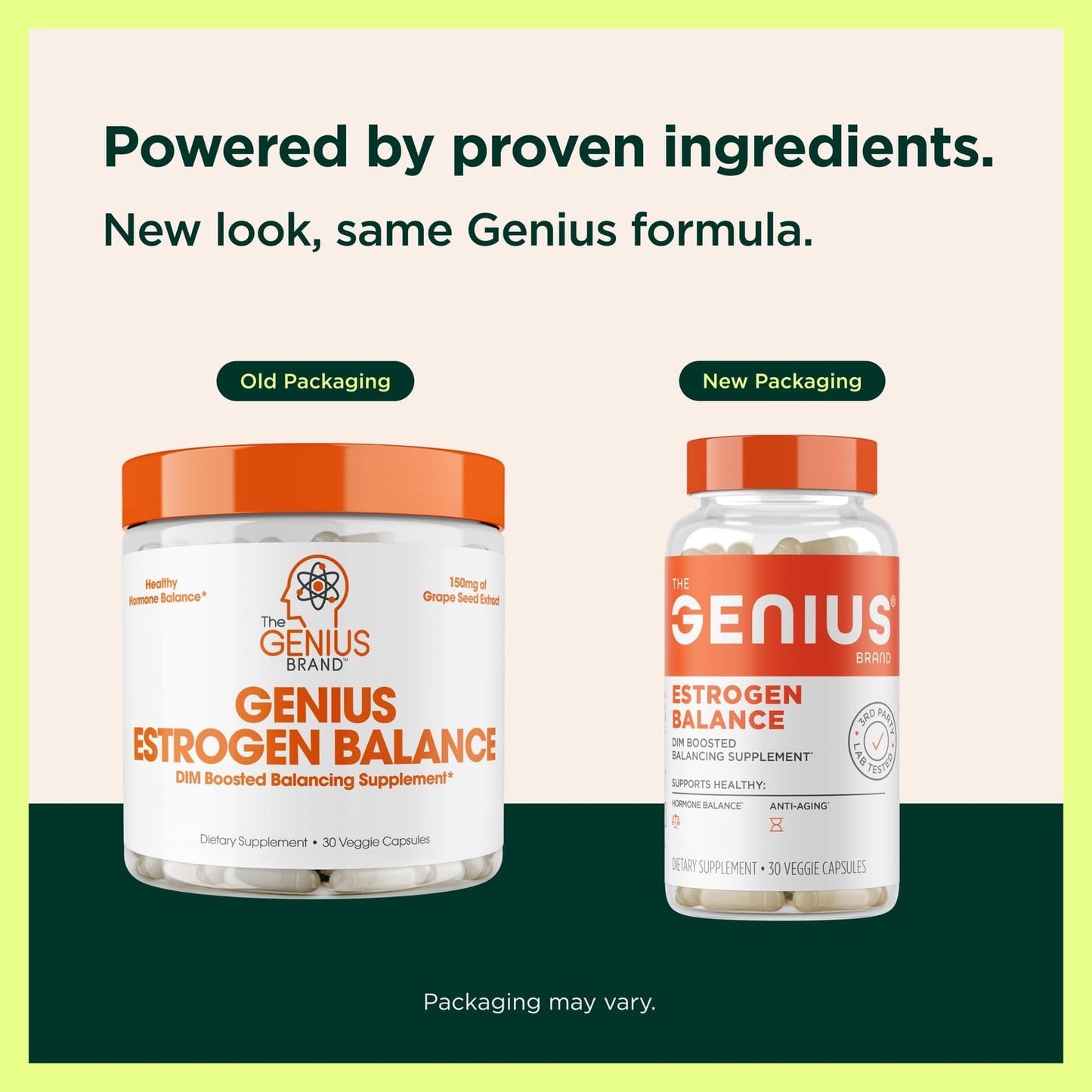 Genius Estrogen Balance, Dim Supplement - Blocker for Men & Women - Hormones, Hormonal Acne & Menopause - Aromatase Inhibitor with Grape Seed Extract & BioPerine - 30 Capsules The Genius BrandUS supplements