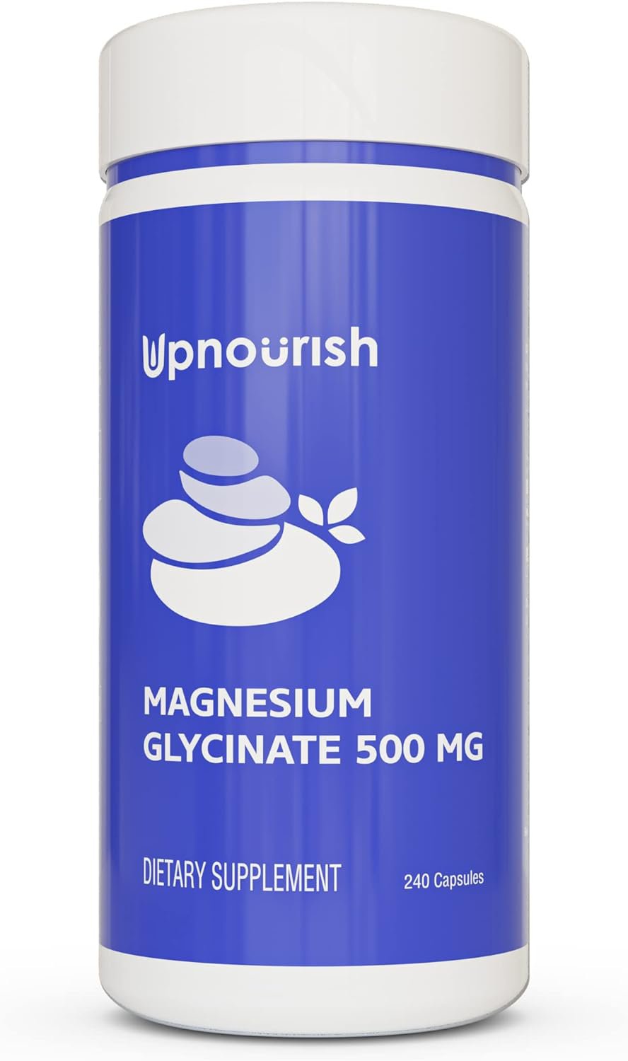 UpNourish Chelated Magnesium Glycinate 500mg Capsules - Magnesium UpNourish StoreUS supplements