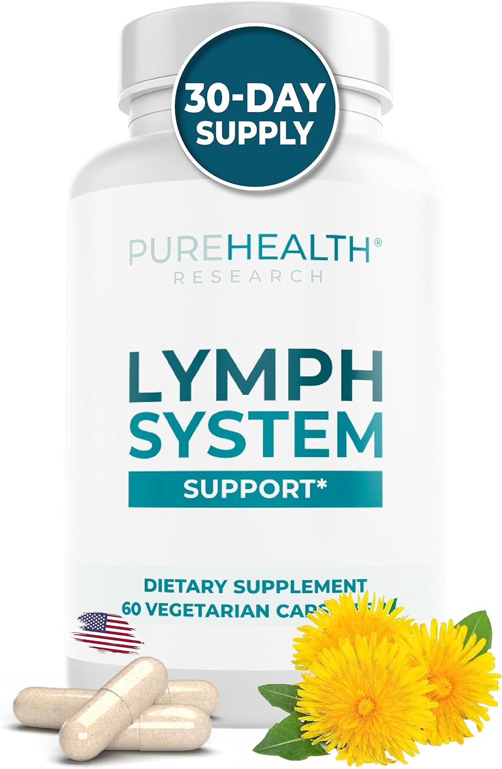 PUREHEALTH RESEARCH Lymph System Support Supplement - Lymphatic PUREHEALTH RESEARCH StoreUS supplements