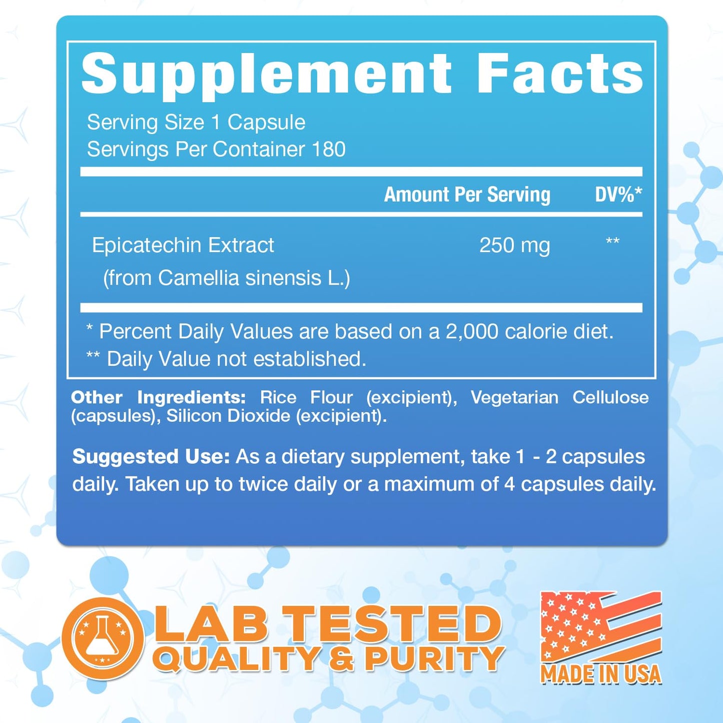 Muscle Empire Epicatechin Extract Capsules | EPI 250mg | 180 Pill Count | Supports Lean Muscle EmpireUS supplements
