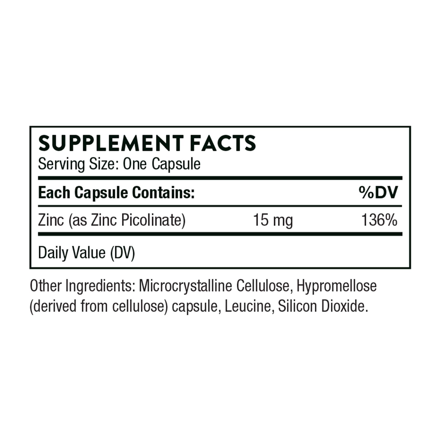 Thorne Zinc Picolinate 15mg - Highly Absorbable Zinc Supplement - Supports Wellness THORNEUS supplements