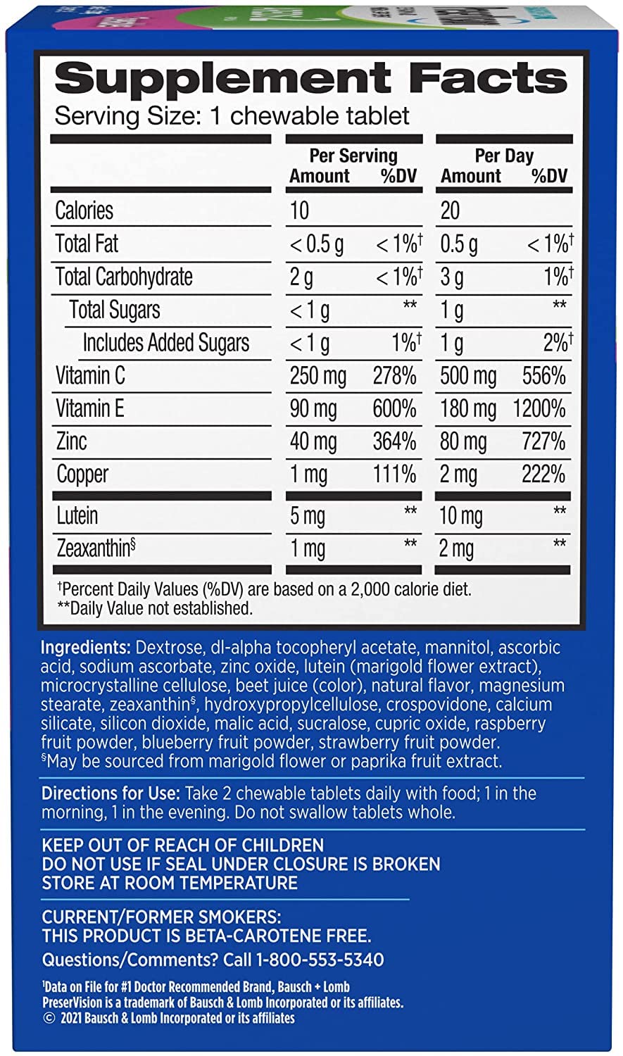 PreserVision AREDS 2 Eye Vitamin & Mineral Supplement, Contains Lutein PreserVisionUS supplements