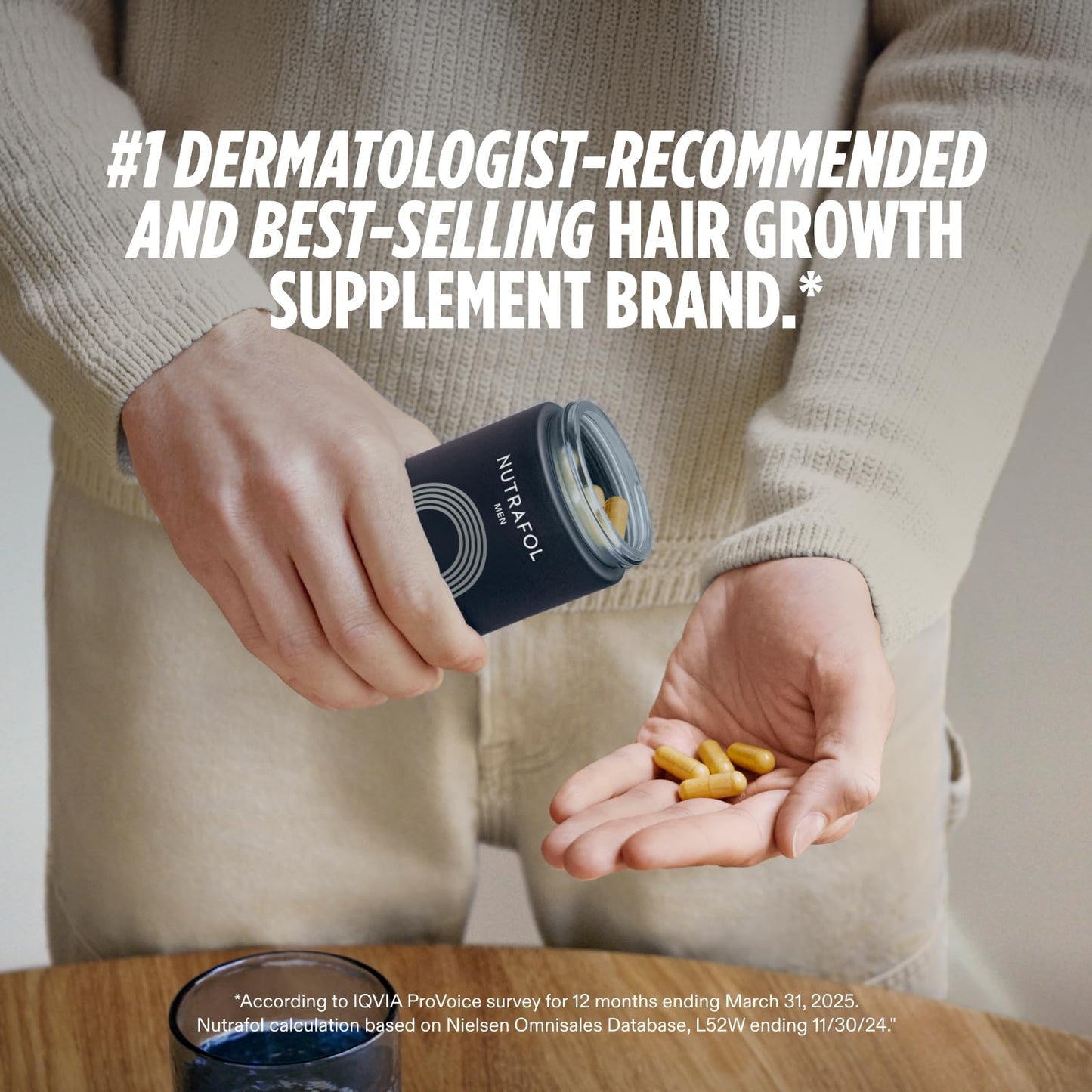 Nutrafol Men's Hair Growth Supplements, Clinically Tested for Visibly Thicker Hair and Scalp Coverage, Dermatologist Recommended - 1 Month Supply NutrafolUS supplements