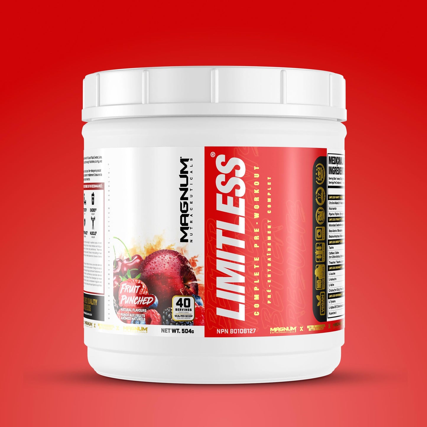 LIMITLESS Magnum 504g - Muscle Workout Powder, Sport Pre Workout for Men and Women LIMITLESSUS supplements