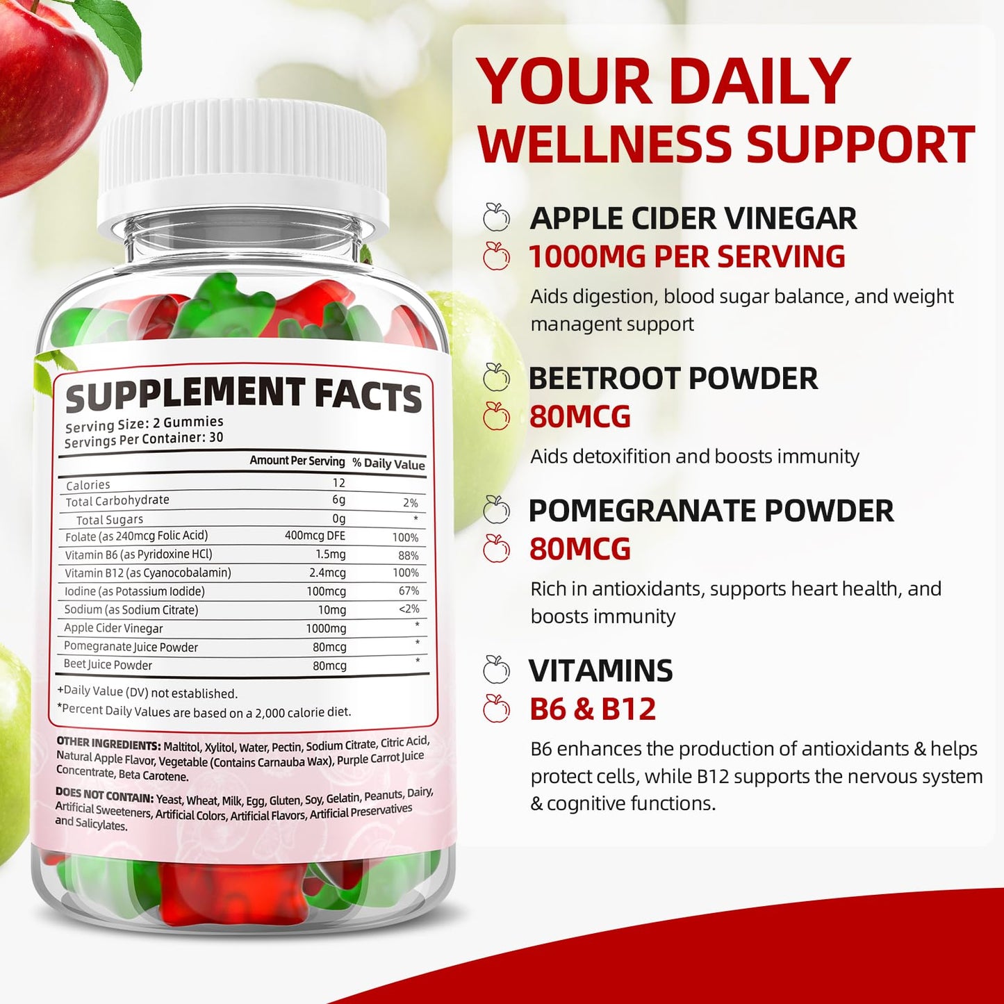 Keto ACV Gummies Advanced Weight Loss, 1000MG Apple Cider Vinegar Gummies Supple GrnLifeUS supplements