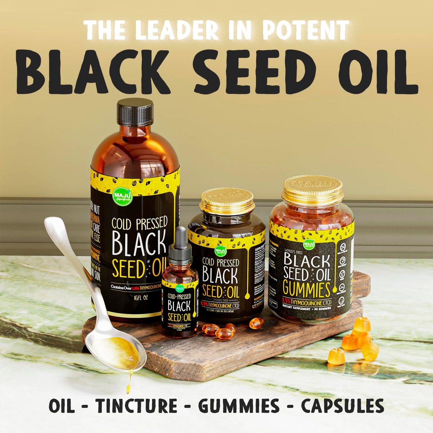 MAJU Black Seed Oil - 3 Times TQ, Cold-Pressed, Travel Size, 100% Turkish Black Cumin Maju SuperfoodsUS supplements