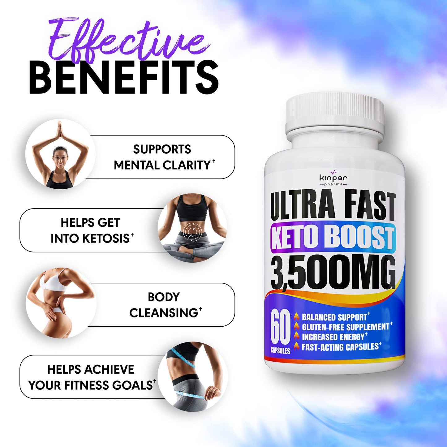 Complete Keto Pills - Keto Fast Exogenous Ketones Supplement for Improved Focus and Stamina Kinpar PharmaUS supplements