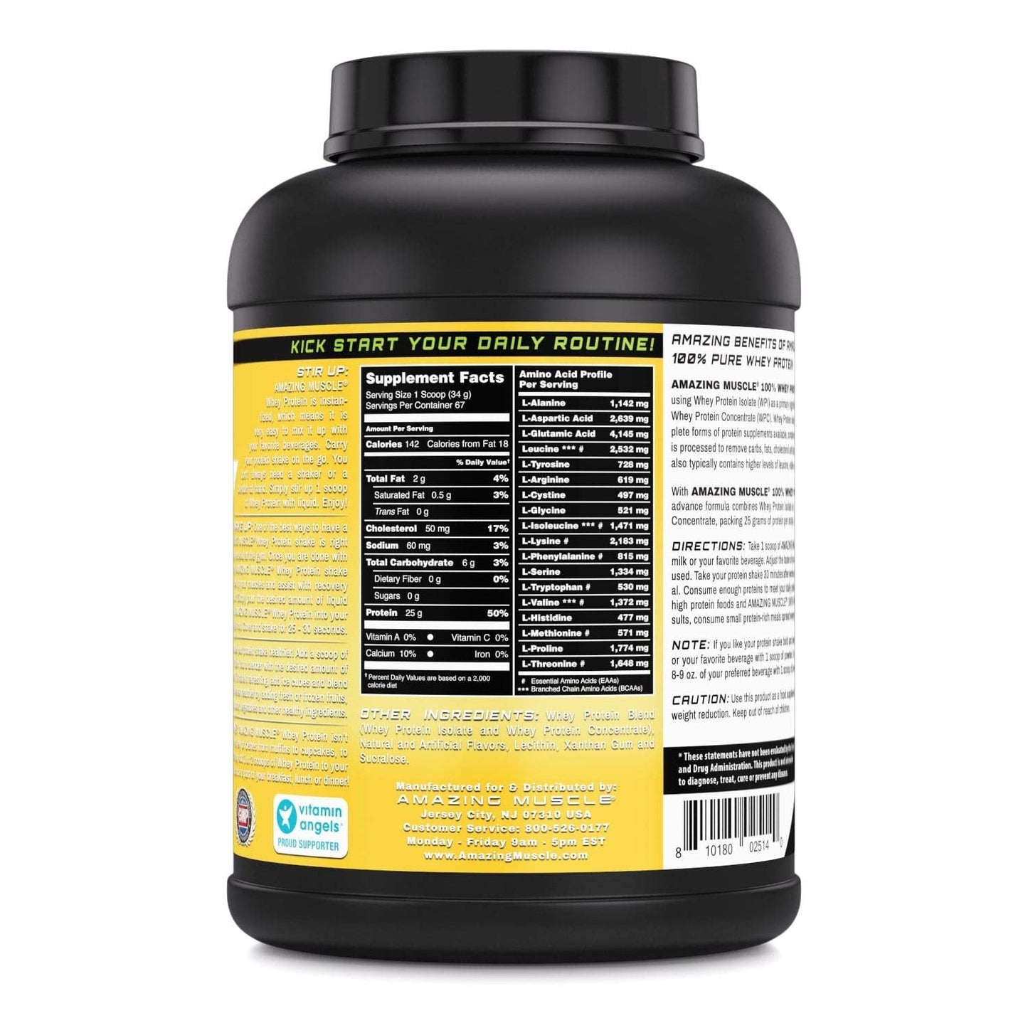 Amazing Muscle 100% Whey Protein Powder *Advanced Formula with Whey Protein Amazing NutritionUS supplements