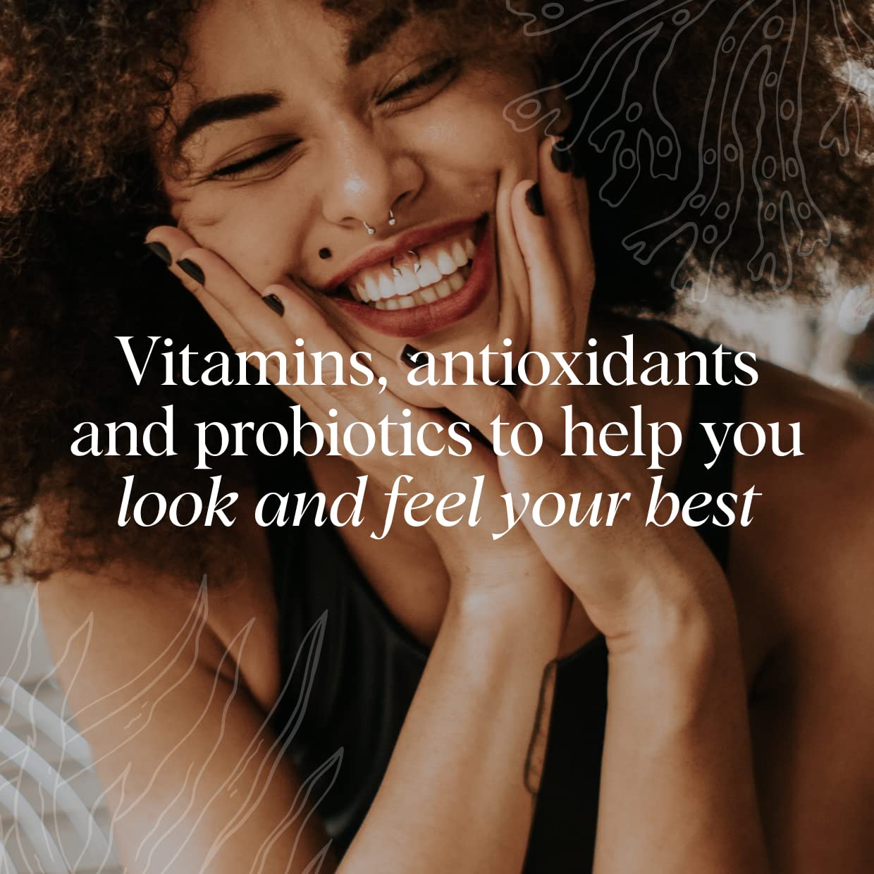 Ora Organic Hair, Skin, and Nails Support- BeYouTiful - Beauty Supplement with B Vitamins and Algae Extracts for Healthy Hair and Skin - 60 Vegan Capsules Ora OrganicUS supplements