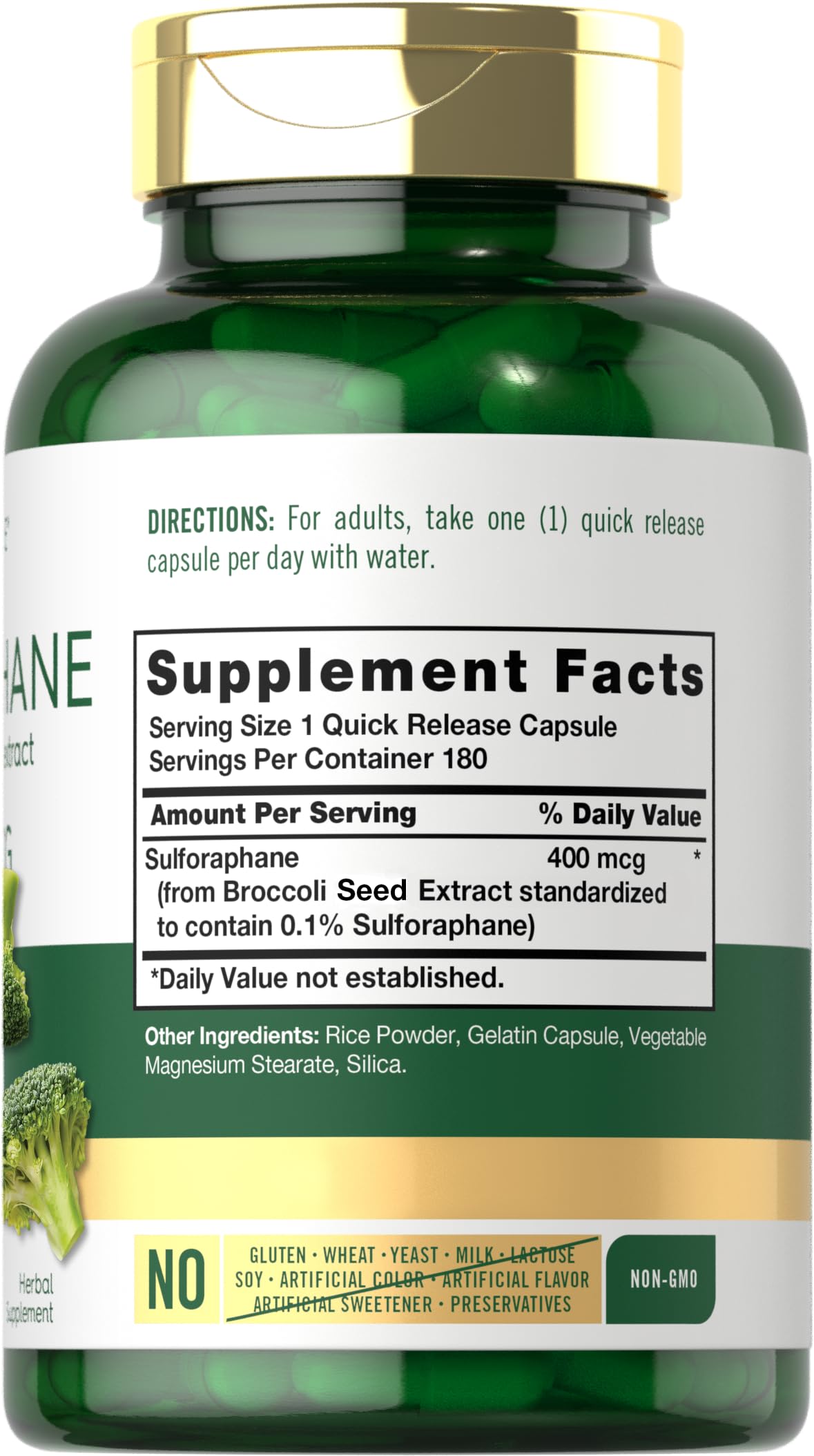 Carlyle Sulforaphane | from Broccoli Seed Extract | 180 Capsules | Traditional Herbal CarlyleUS supplements