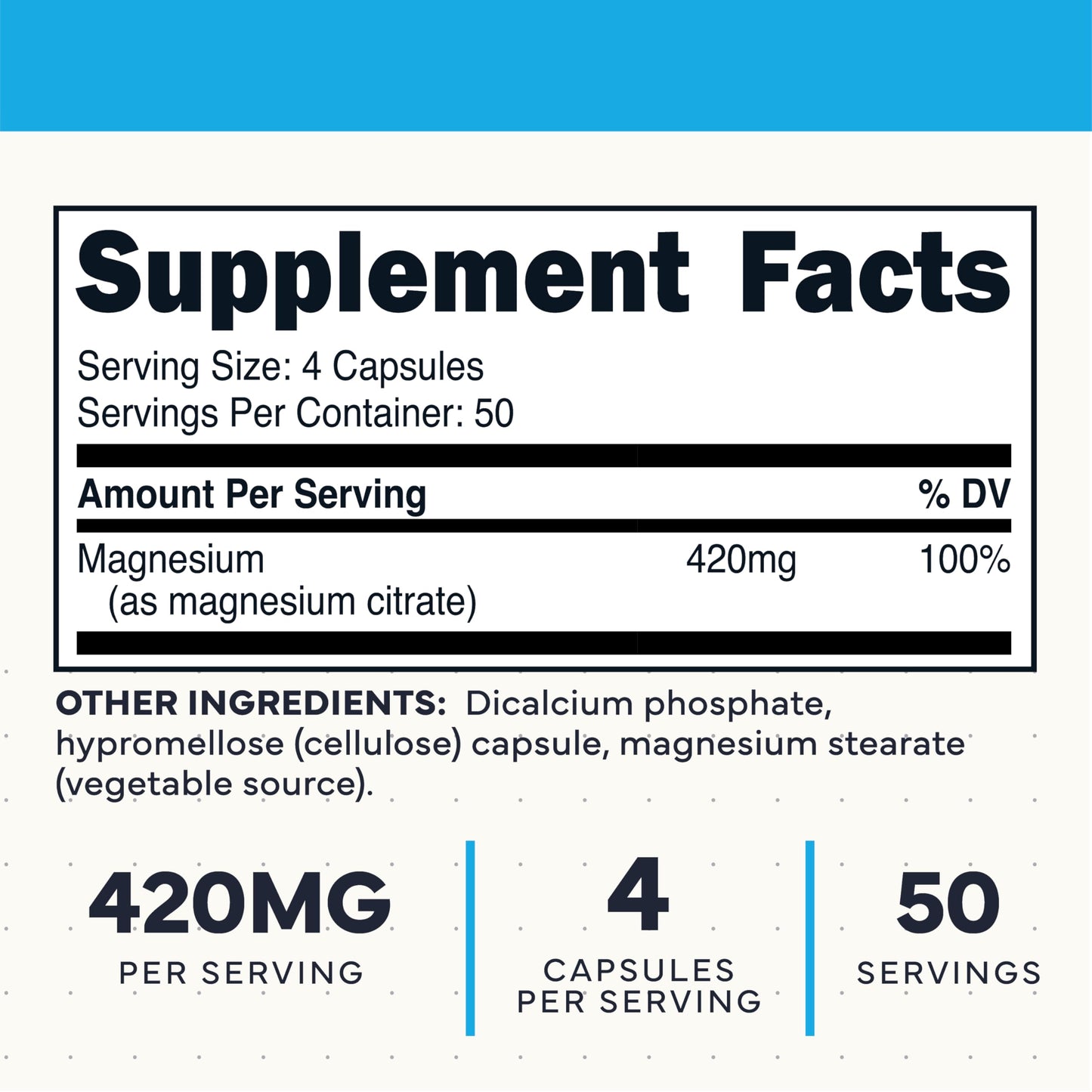 Type Zero Clean Magnesium Citrate Capsules (420mg Per Serving - 200 Capsules) Pure Magnesium Citrate Supplement, Non-GMO - Gluten Free, 50 Servings Type ZeroUS supplements