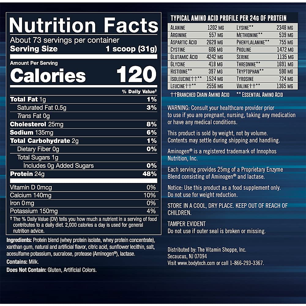 BODYTECH Whey Tech Pro 24 Protein Powder - Protein Enzyme Blend with BCAA's to Fuel BODYTECHUS supplements