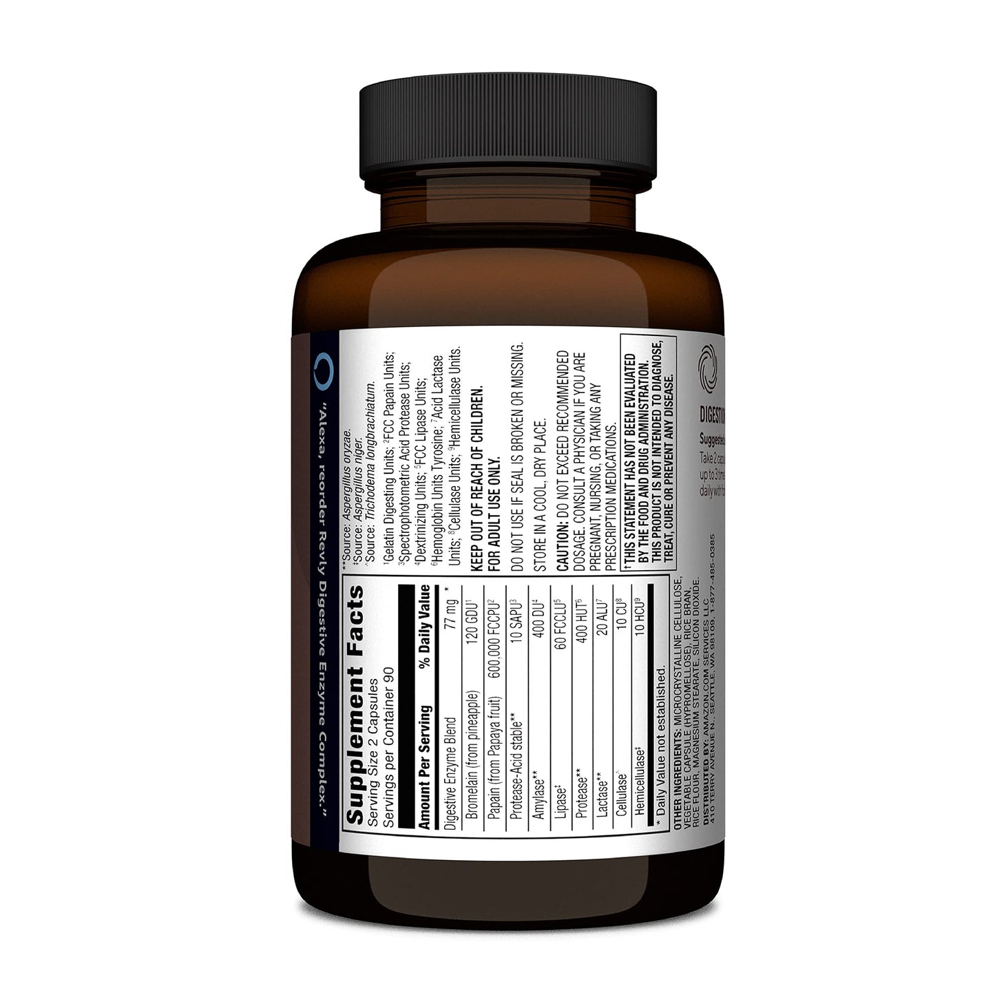 Amazon Brand - Revly Digestive Enzyme Complex, Supports Healthy Diges RevlyUS supplements