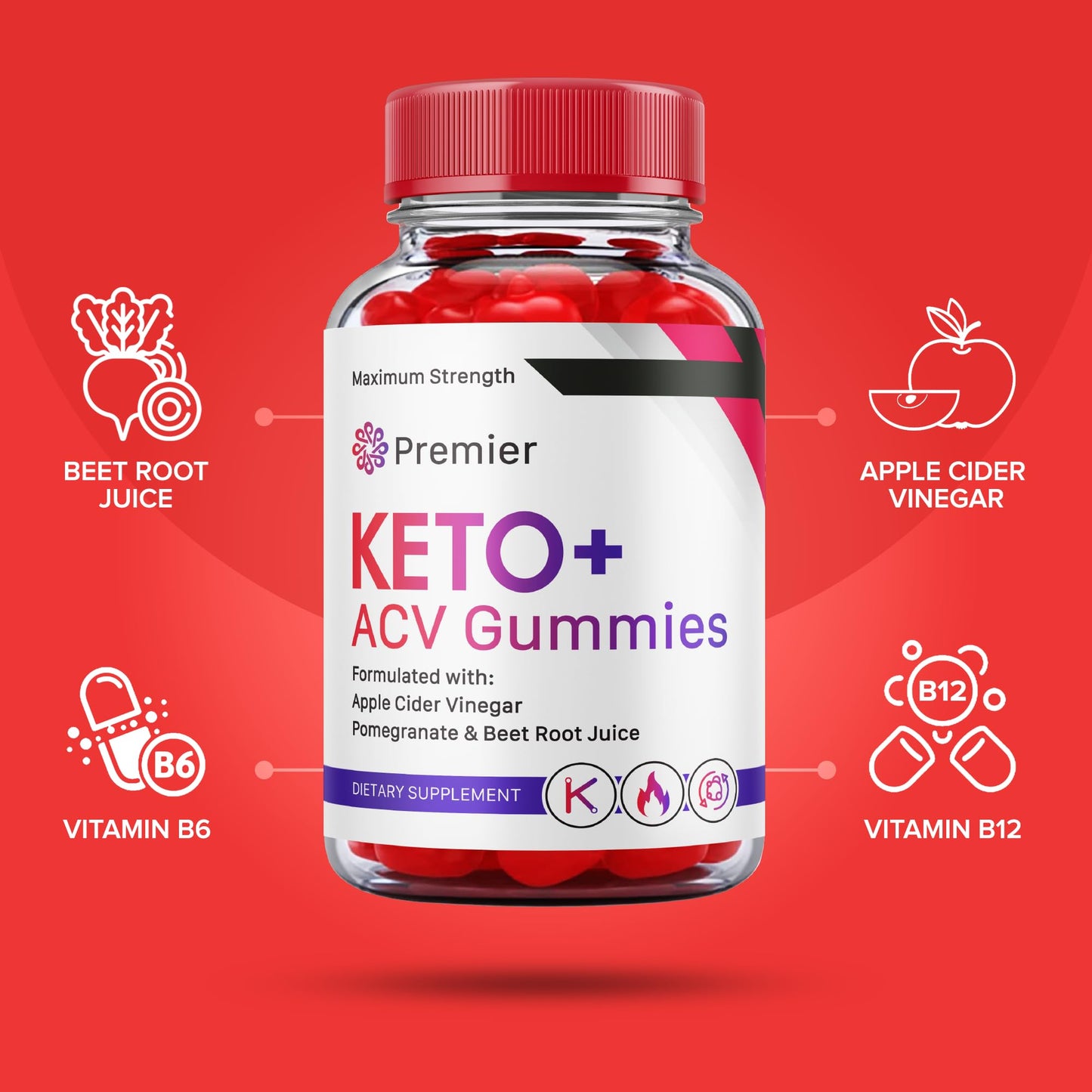 (3 Pack) Premier Keto Acv Gummies Advanced Formula, Premier Keto + Acv Gummies Plus VitakingUS supplements