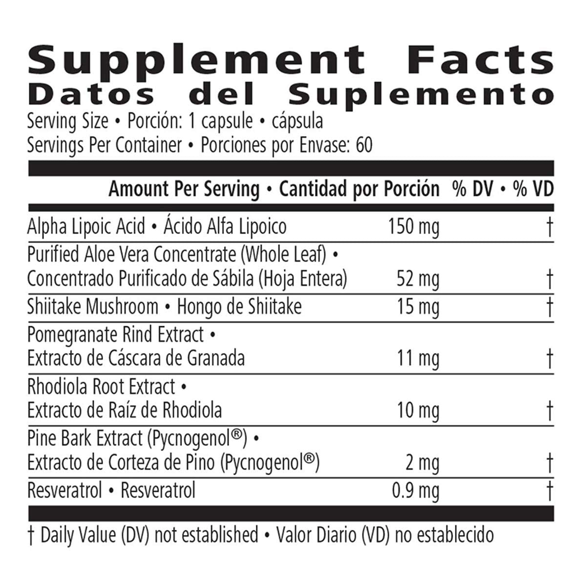 Nutrient Support Formula Cell Activator 60 Capsules W/Aloe Vera & Antioxidant Activity My StoreUS supplements