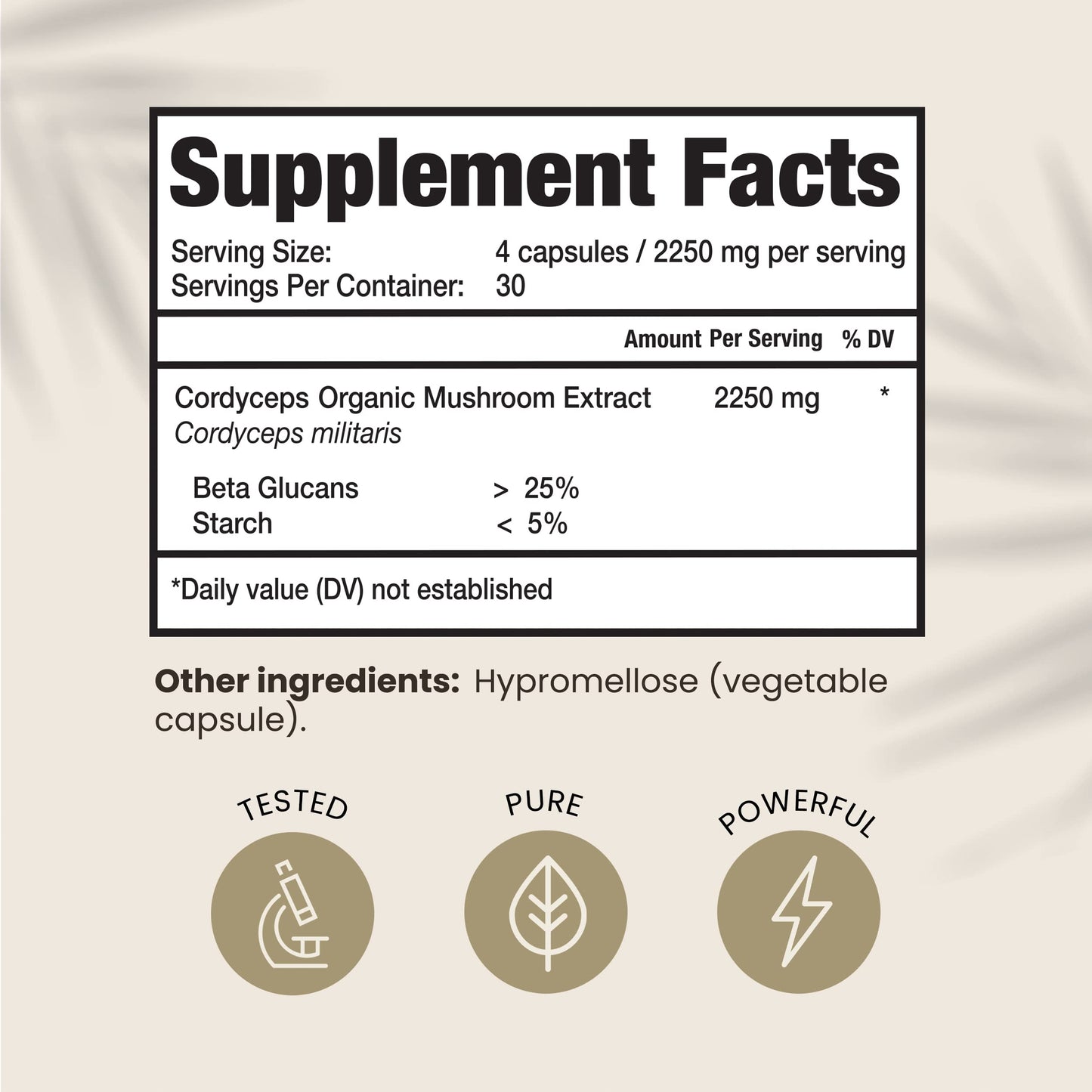 HPD Rx Premium Organic Cordyceps Mushroom Extract Performance Supplement HPD RxUS supplements