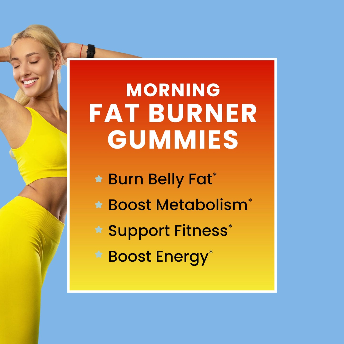 Morning Fat Burner Gummies for Weight Loss for Women & Men | Thermogenic Belly Nobi NutritionUS supplements