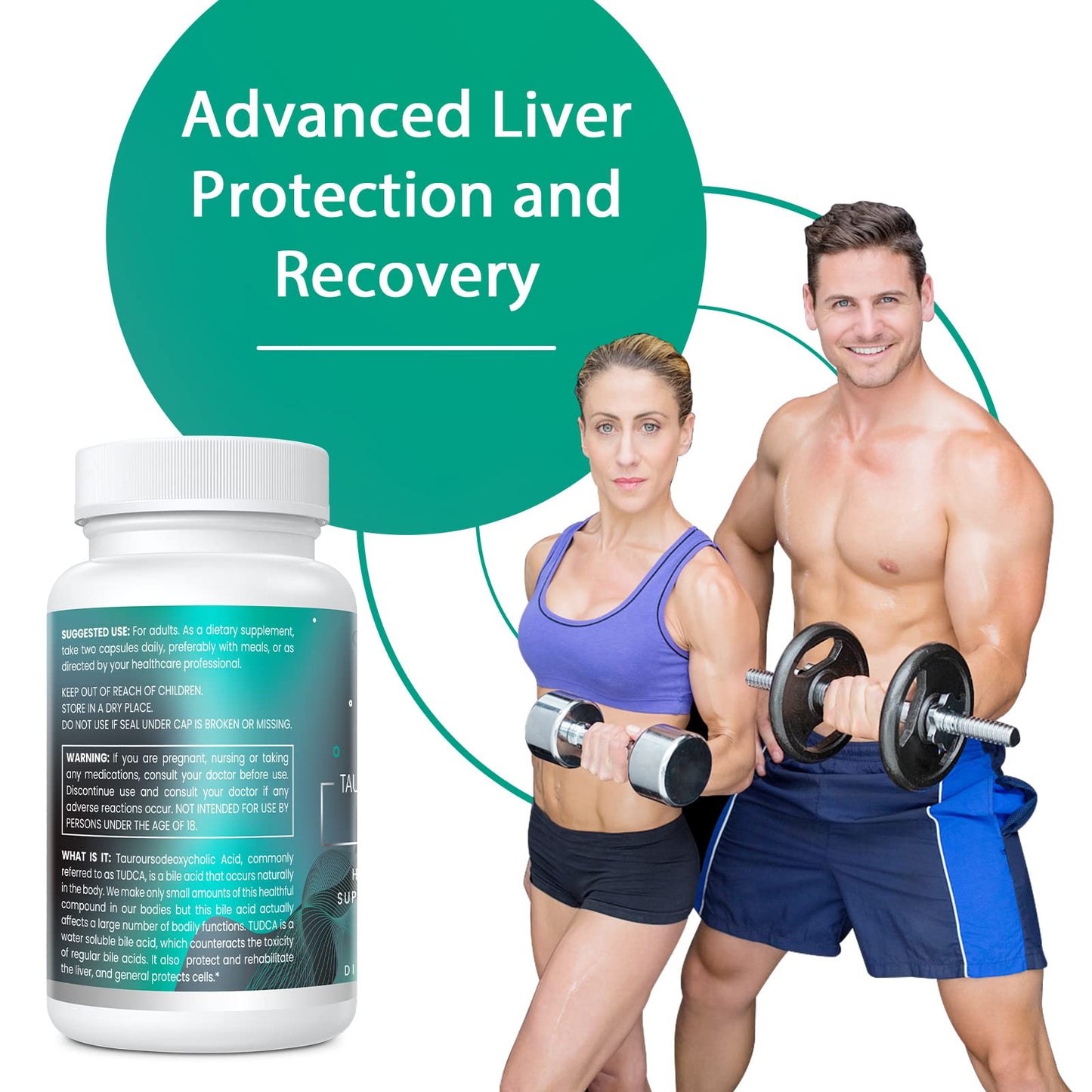Genogna TUDCA 1100mg-Liver Support Supplement for Detox Cleanse, Water-Soluble Bile GenognaUS supplements