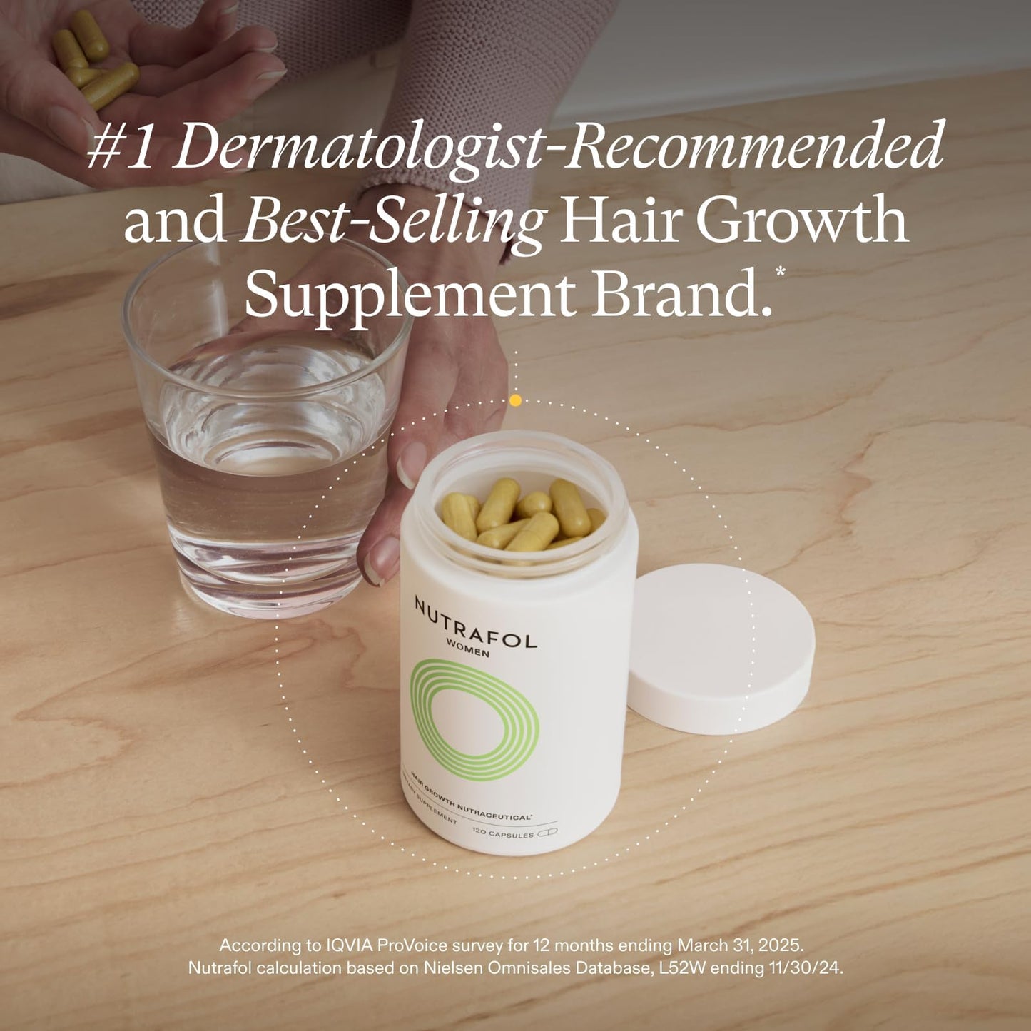 Nutrafol Women's Hair Growth Supplements, Ages 18-44, Clinically Proven for Visibly Thicker and Stronger Hair, Dermatologist Recommended - 1 Month Supply NutrafolUS supplements