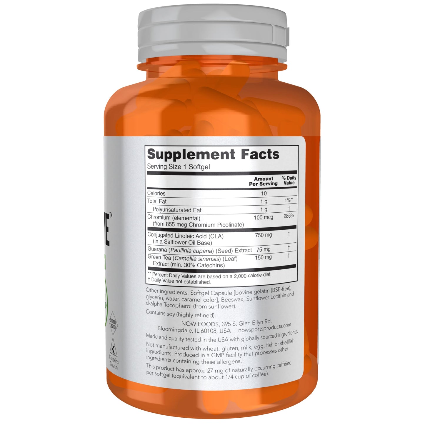 NOW Sports Nutrition, CLA Extreme™ (Conjugated Linoleic Acid) With Guarana & Green Tea NOWUS supplements
