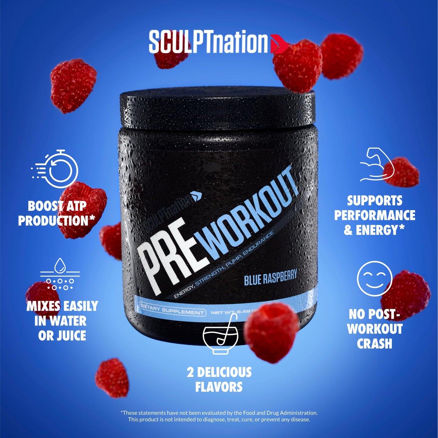Sculpt Nation by V Shred PreWorkout - Premium Pre Workout Powder with Amino Acids Sculpt NationUS supplements