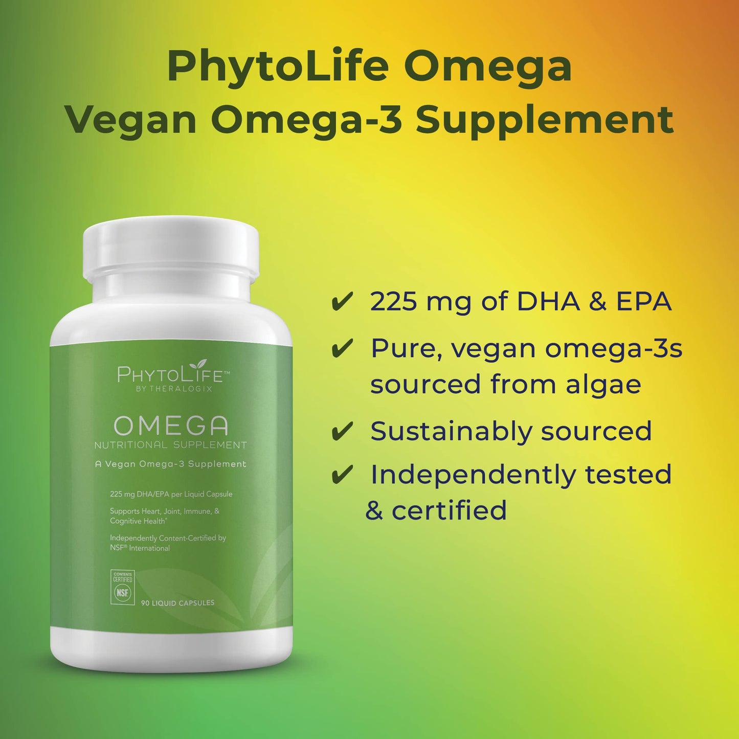 Theralogix PhytoLife Omega - 90-Day Supply - Vegan Algae Omega-3 Supplement TheralogixUS supplements