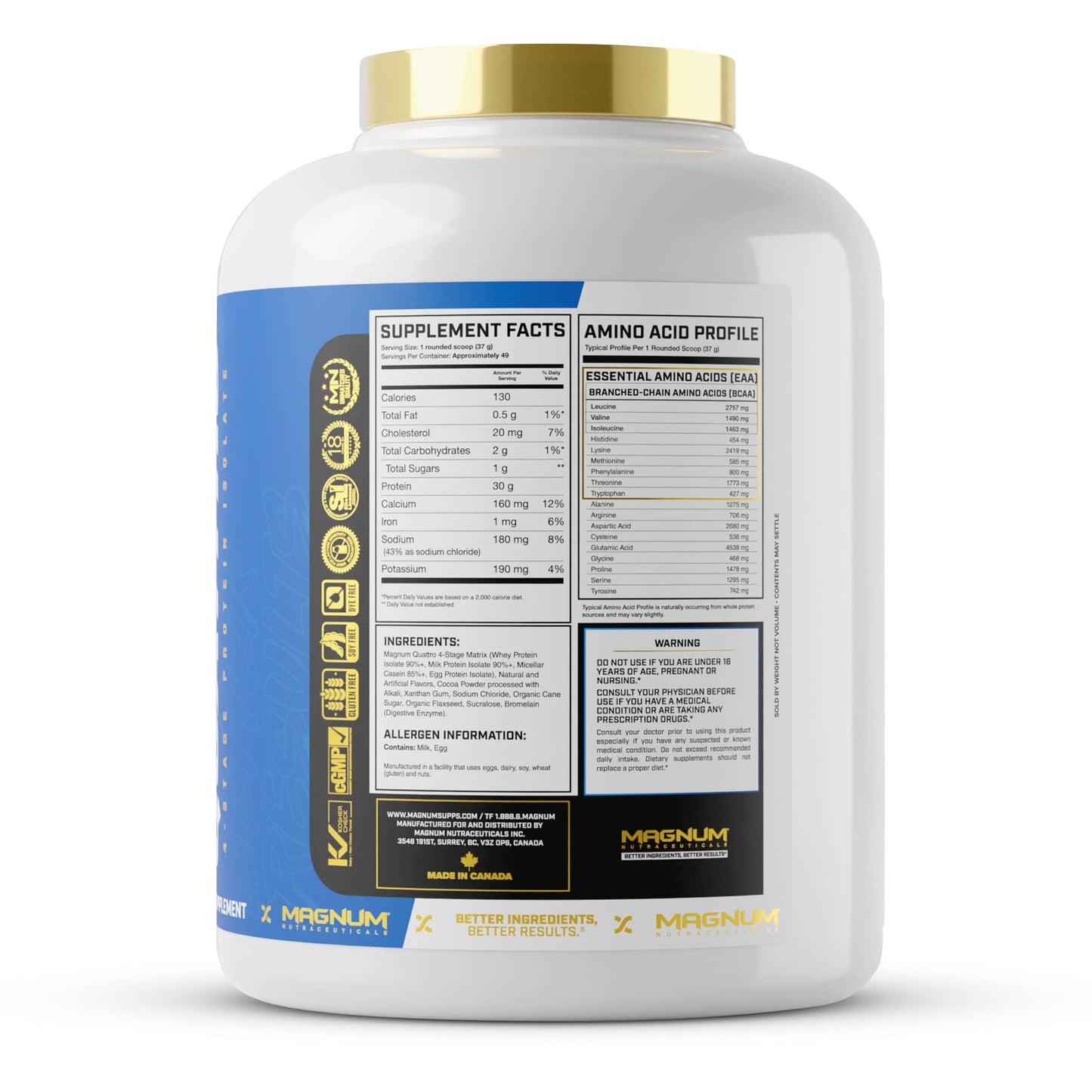 Magnum Nutraceuticals Quattro -, Peanut Butter Cups, 4LB - May Support Muscle Growth QUATTROUS supplements