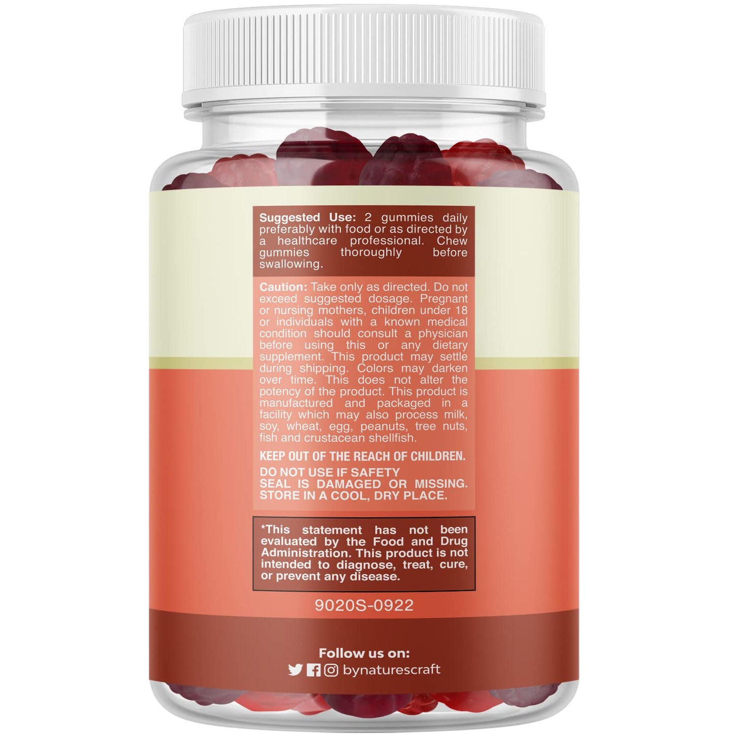Sugar Free Fiber Gummies for Adults - High Fiber Supplement Gummies Vitamins for Adults Natures CraftUS supplements