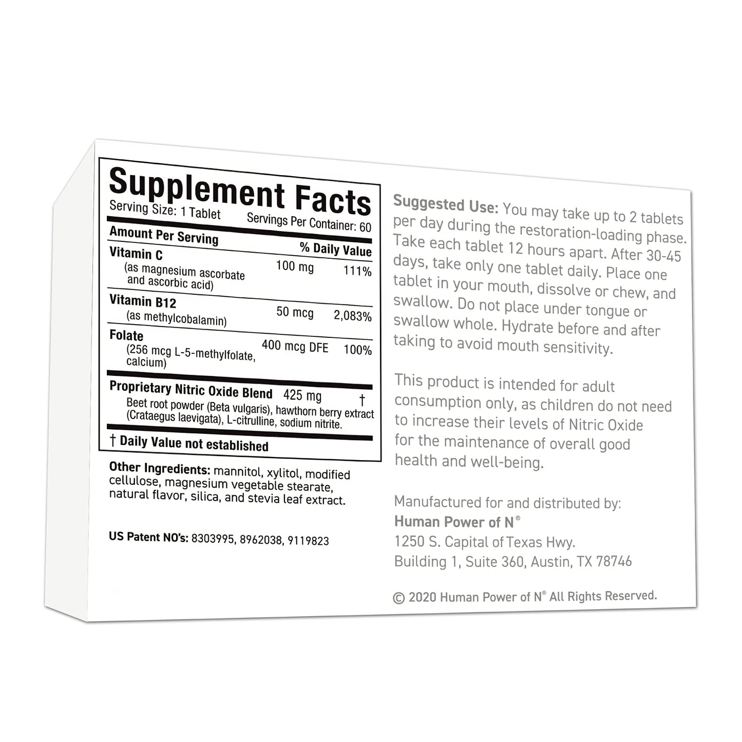 Neo40 Professional - Nitric Oxide Booster with Methylfolate - Natural Blood Pressure humanNUS supplements