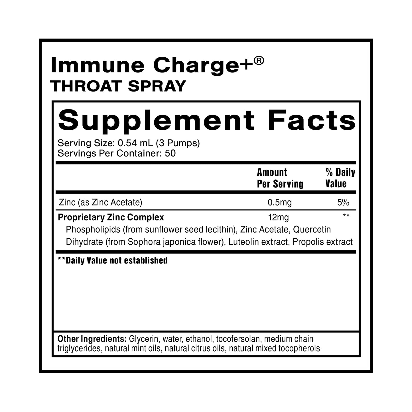 Quicksilver Scientific Immune Charge+ Zinc Throat Spray - Immune Support Liquid Supplement with Quercetin - 'Throat Coat' with Liposomal Absorption Technology (0.9 fl oz / 27ml) Quicksilver ScientificUS supplements