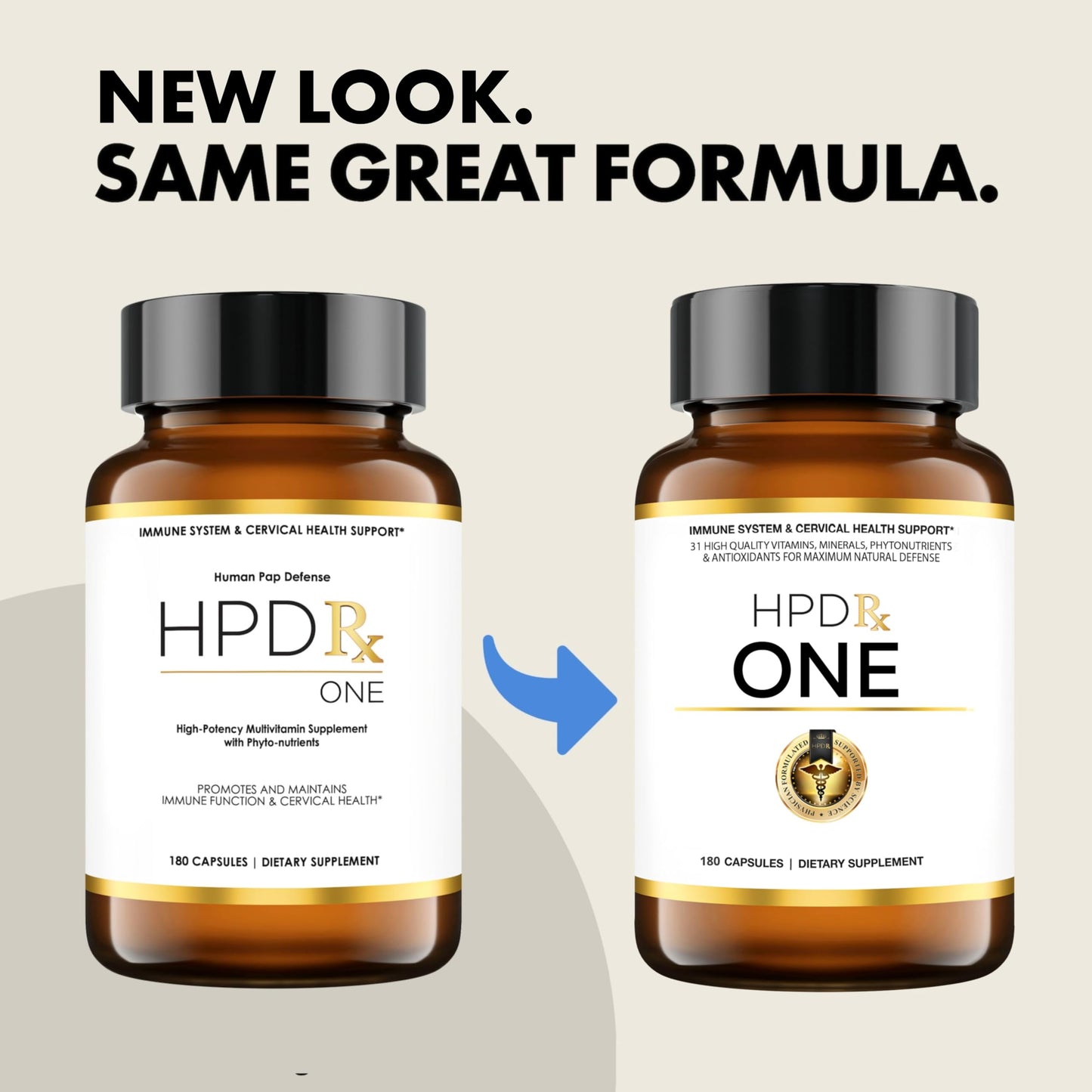 HPD Rx ONE Immunity Boost Multivitamin | HPV Supplements for Women and Men, 2 Pack HPD RxUS supplements