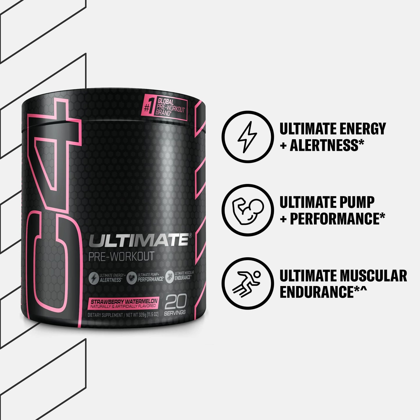 Cellucor C4 Ultimate Pre Workout Powder Strawberry Watermelon - Sugar Free CellucorUS supplements