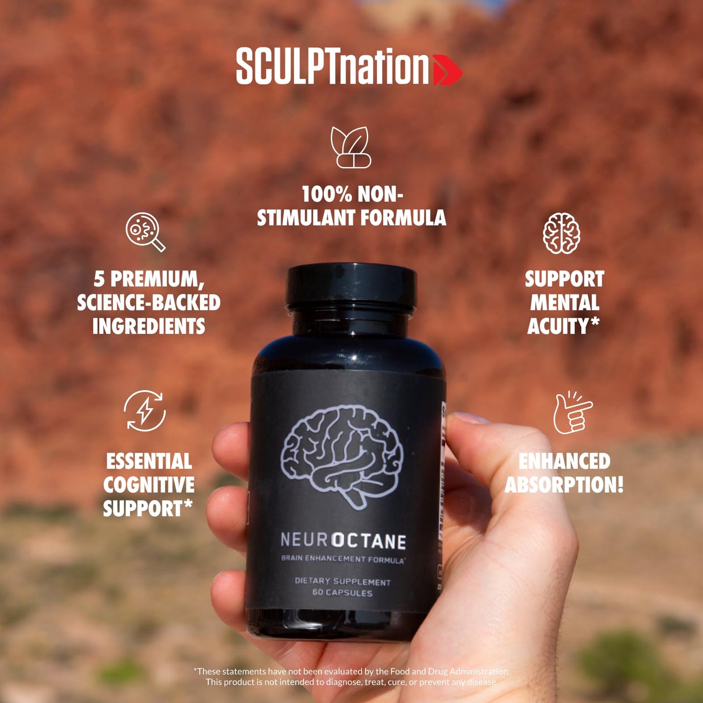 Sculpt Nation by V Shred Neuroctane Nootropic Brain Supplement for Concentration Sculpt NationUS supplements