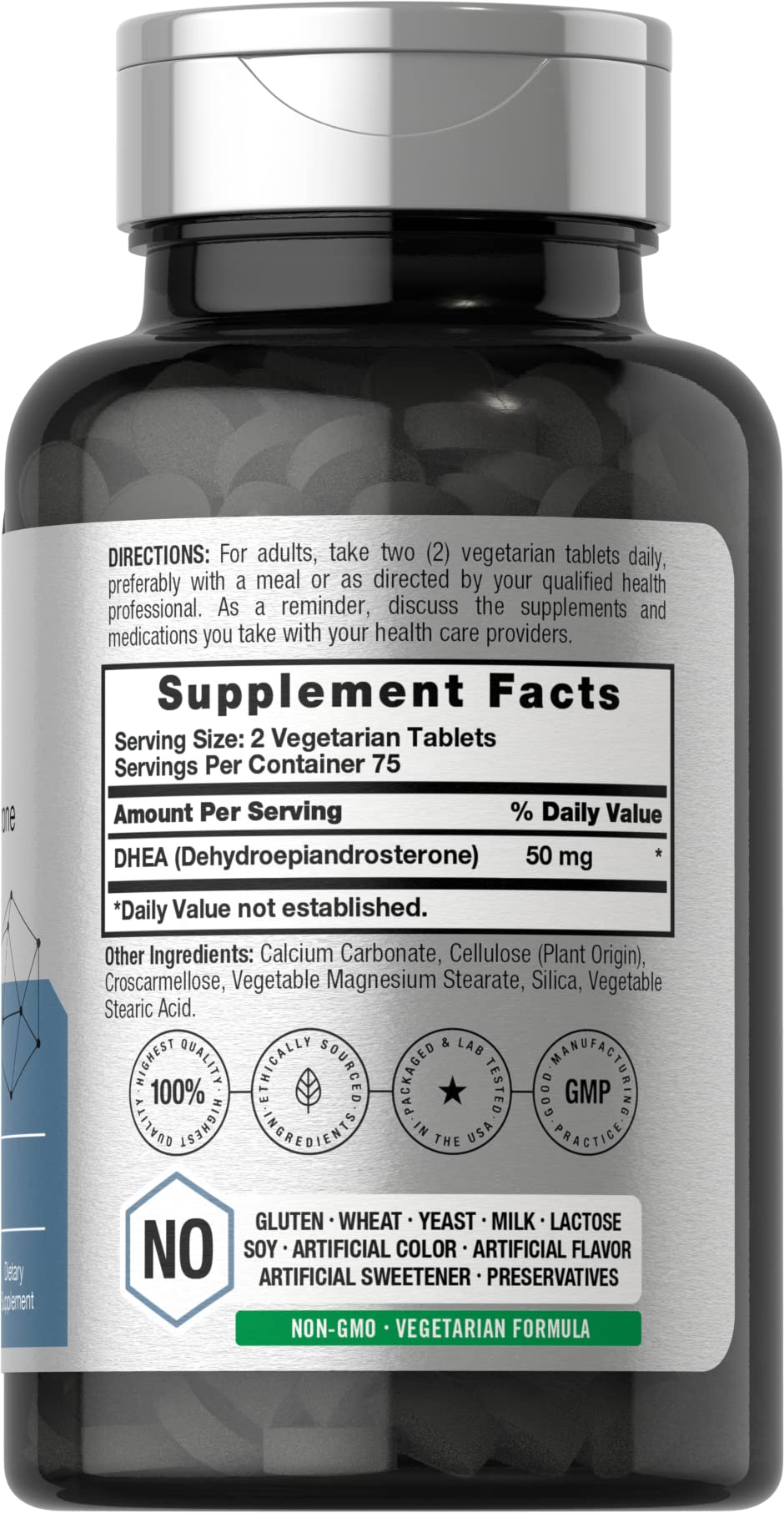 DHEA 50mg 150 Tablets | Non-GMO, Gluten Free Supplement | by Horbaach HorbäachUS supplements