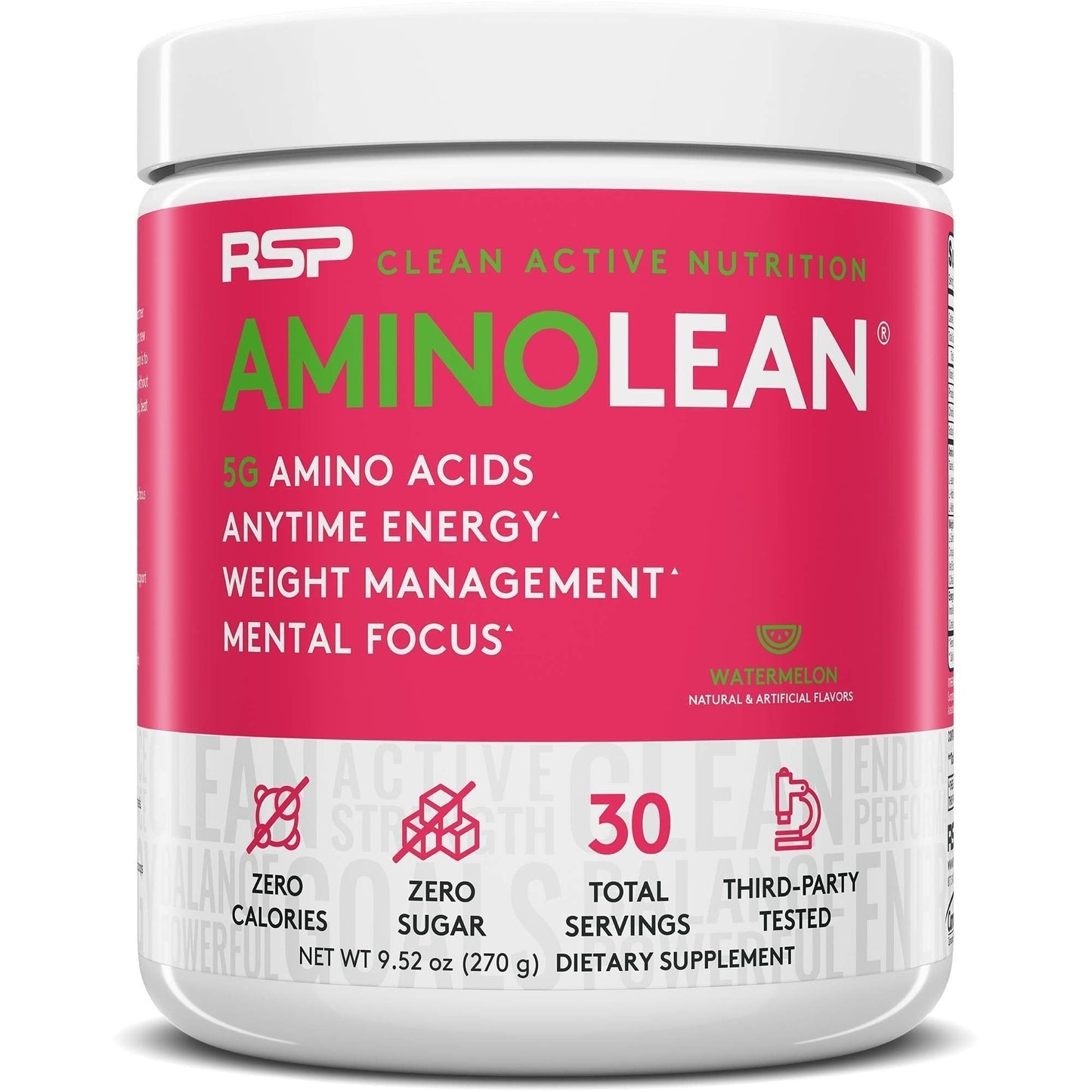 RSP NUTRITION AminoLean Pre Workout Energy (Watermelon 30 Servings) with TrueFit RSP NUTRITIONUS supplements