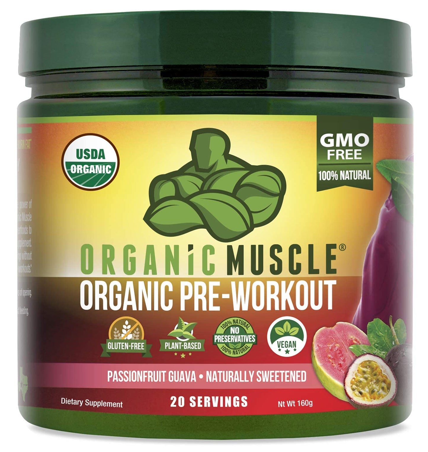 Organic Muscle Bundle - Pre-Workout Powder for Energy (Passionfruit Guava) + Replenisher Organic MuscleUS supplements