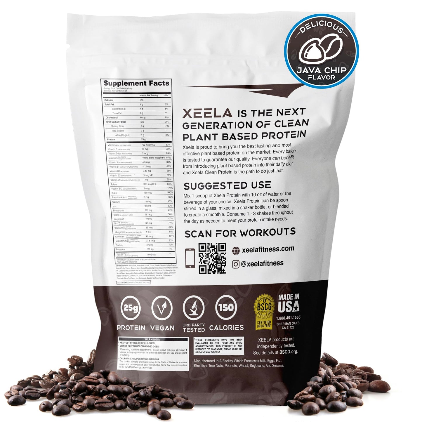XEELA Plant Based Vegan Protein Powder - Independently Tested - 25g High Protein XEELAUS supplements