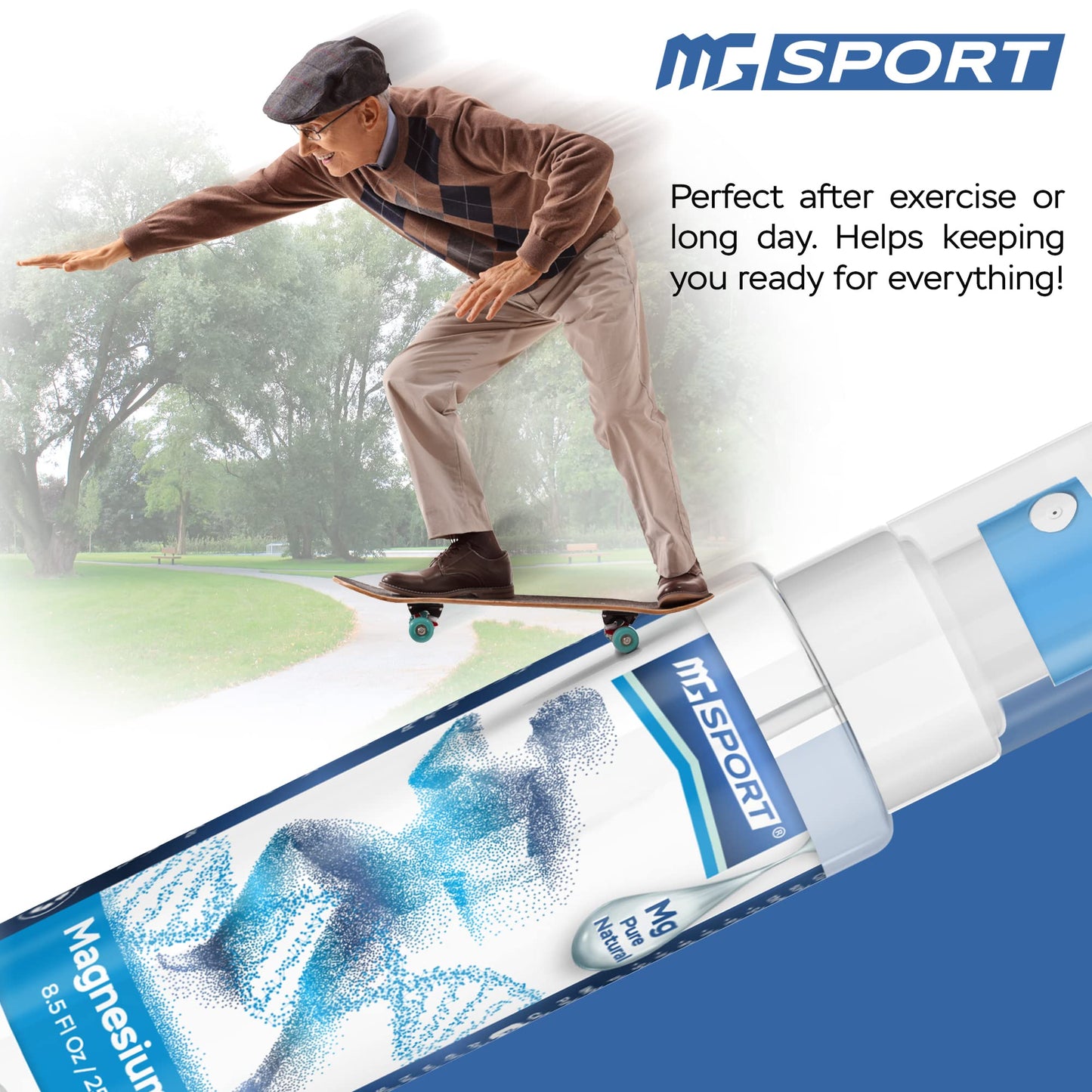 High Absorption Pure Magnesium Oil Spray – 250 ml – 100% Pure Magnesium Chloride MGSPORTUS supplements