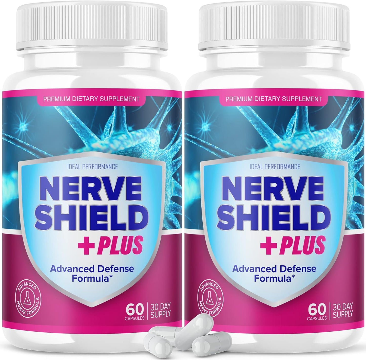 (2 Pack) Nerve Shield Plus Pills Original Supplement Advanced Nerve IDEAL PERFORMANCEUS supplements